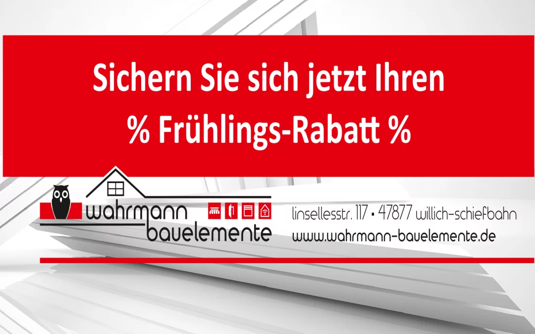 Wahrmann – Frühlings-Rabatt